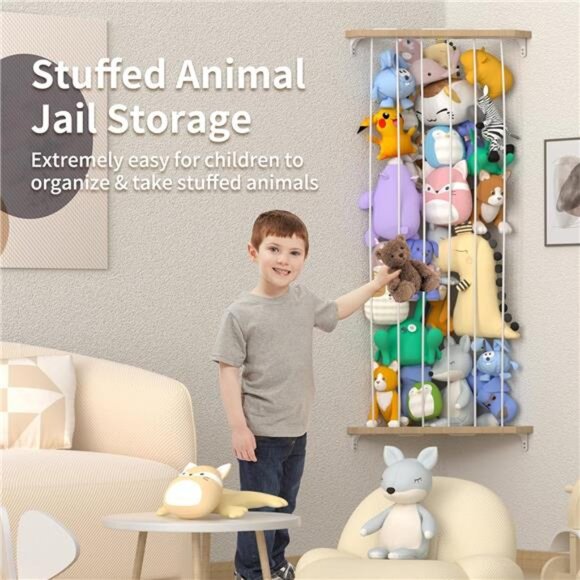 Stuffed Animal Storage Toy Storage Organizer, Upgraded Stuffed Animal Hammock - Picture 3 of 7